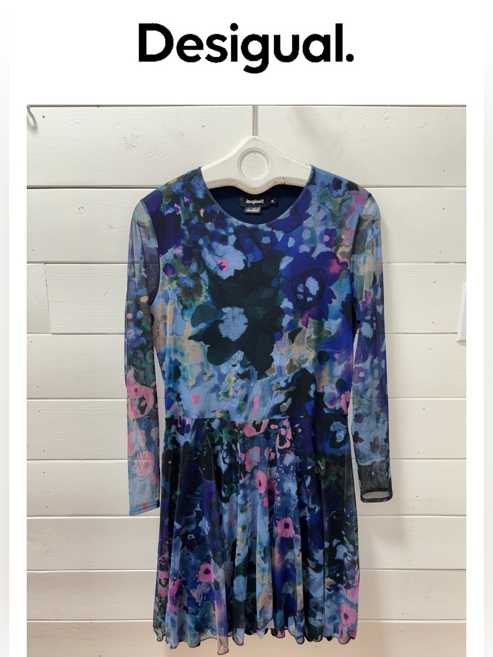 Desigual Floral Mesh Dress – Multicolour – Size XL